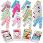 Kids Cartoon Print Leggings Set | 5-Piece Stretch Pants for Girls