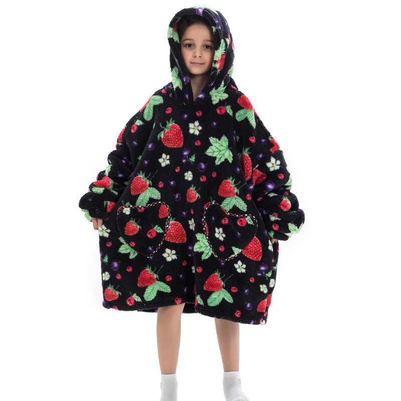 Oversized Thermal Sweatshirt for Kids – Cozy Lazy Style Winter Pullover