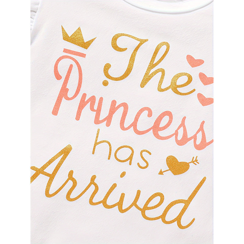 3-Piece Newborn Baby Girl Outfit | Letter Romper, Tutu Skirt & Headband Set