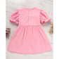 Toddler Baby Girl Spring Tulip Smocked Dress – Short Sleeve Princess Dress with Embroidery