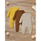3-Pack Newborn Romper Set | Baby Boys & Girls Ribbed One-Piece Outfits