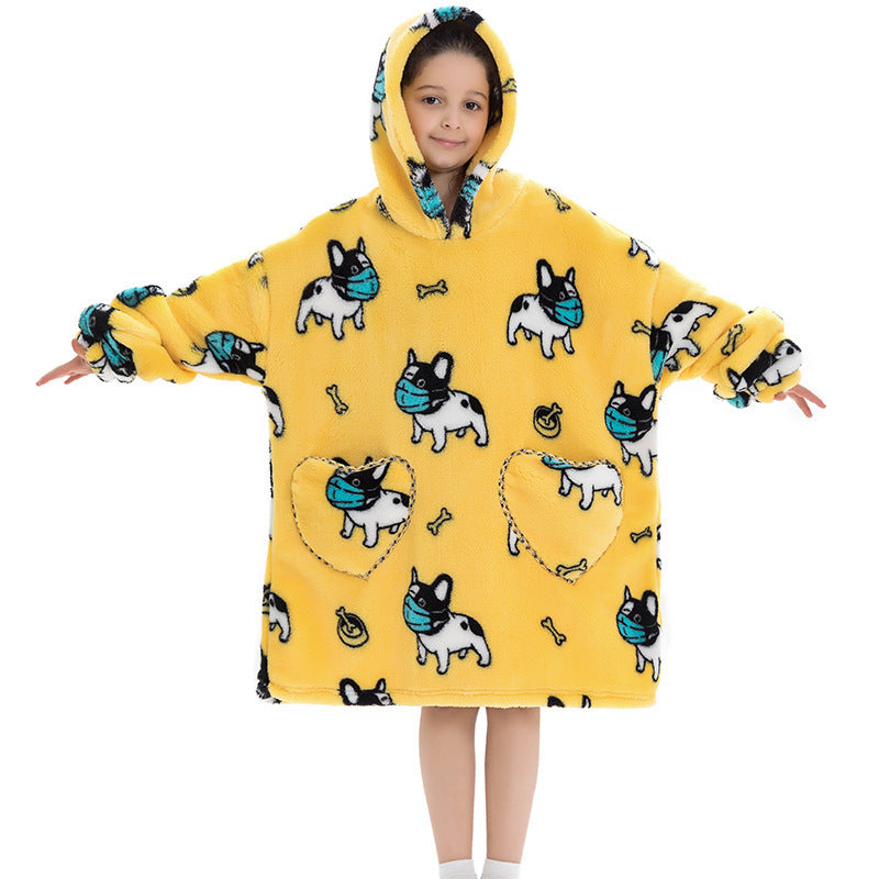 Oversized Thermal Sweatshirt for Kids – Cozy Lazy Style Winter Pullover