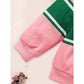 Toddler Girls 2-Piece Outfit – Colorblock Letter Print Sweatshirt & Pleated Skirt Set