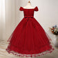 One-Shoulder Princess Flower Girl Dress – Elegant Costume for Parties & Weddings