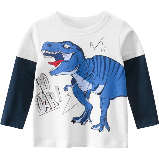 Soft Cotton Boys Long-Sleeve T-Shirt – Casual Baby Top for Kids