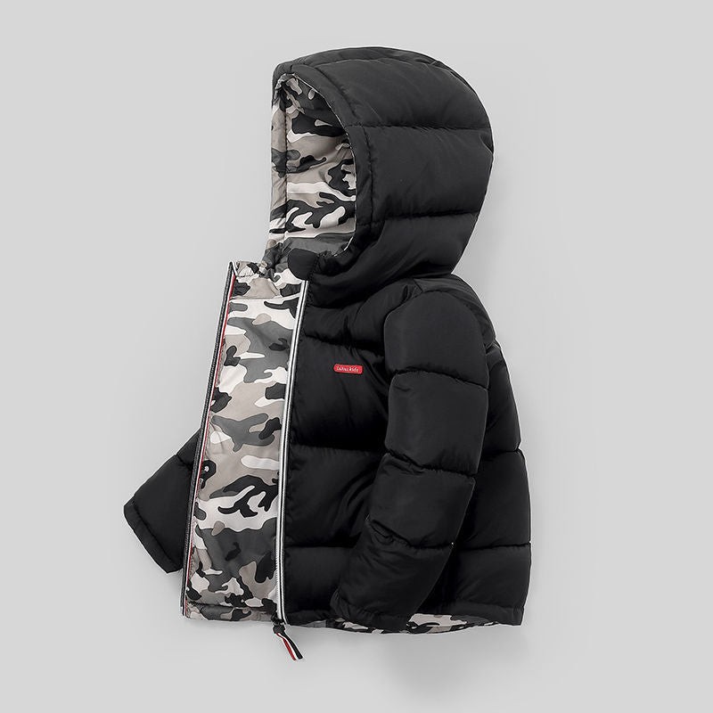 Reversible Padded Winter Jacket for Kids | Warm Double-Sided Coat