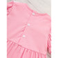 Toddler Baby Girl Spring Tulip Smocked Dress – Short Sleeve Princess Dress with Embroidery