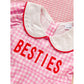 Baby Toddler Girl Short Sleeve Heart Print Dress – Doll Collar with Headband