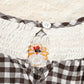 Baby Girl Thanksgiving Dress - Turkey Print Plaid with Short Sleeves, Casual Party Costume