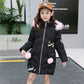 Girls' Cotton-Padded Winter Jacket – Warm Hooded Coat for Cold Weather