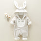 Newborn Baby Cotton Padded Romper – Hooded Chinchilla Thickened Onesie for Climbing