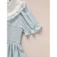 Toddler Girls’ Smocked Dress – Puff Sleeve Lace Princess Party Dress