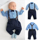 Boys Gentleman Suit Set – Kids Plaid Shirt with Vest & Pants Outfit