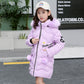 Girls' Cotton-Padded Winter Jacket – Warm Hooded Coat for Cold Weather