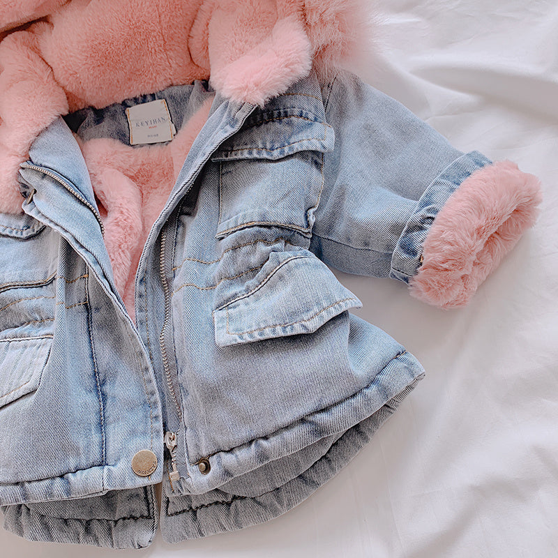 Girl’s Denim Coat – Stylish Lightweight Jacket for Kids