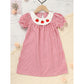 Girls Back to School Plaid Dress – Smocked Collar & Puff Sleeves
