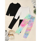 Kid's Grandma and Granddaughter Outfit – Letter & Heart Print Long Sleeve Top and Pants Set (2-Piece Loungewear)