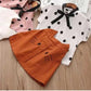Girls' Summer Clothing Set – Big Bow T-Shirt & Shorts for Kids