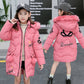 Girls' Cotton-Padded Winter Jacket – Warm Hooded Coat for Cold Weather