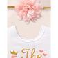 3-Piece Newborn Baby Girl Outfit | Letter Romper, Tutu Skirt & Headband Set