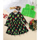 Toddler Baby Girl Christmas Dress Set – Long Sleeve Party Dress, Heart Print Vest Coat & Xmas Outfit