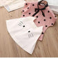 Girls' Summer Clothing Set – Big Bow T-Shirt & Shorts for Kids