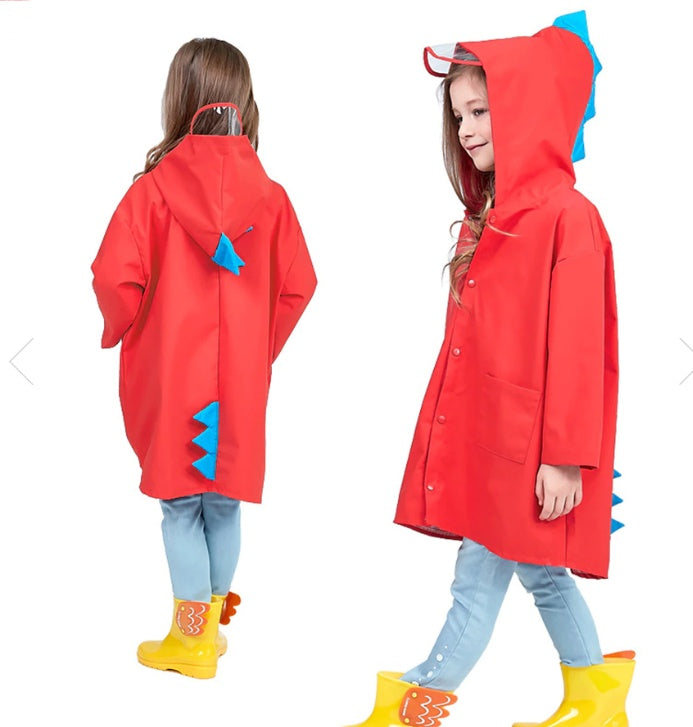 Kids' Dinosaur Raincoat – Waterproof Jacket for Boys and Girls, Fun & Stylish Outerwear