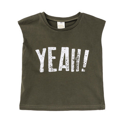 Children's Sleeveless T-Shirt – Lightweight Cotton Summer Tank Top for Kids