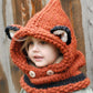 Children’s Wool Knit Hat – Hand-Knitted Warm Earmuffs & Cape Cap
