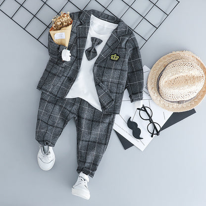 Boys' British Style Suit – Kids' 3-Piece Gentleman Outfit