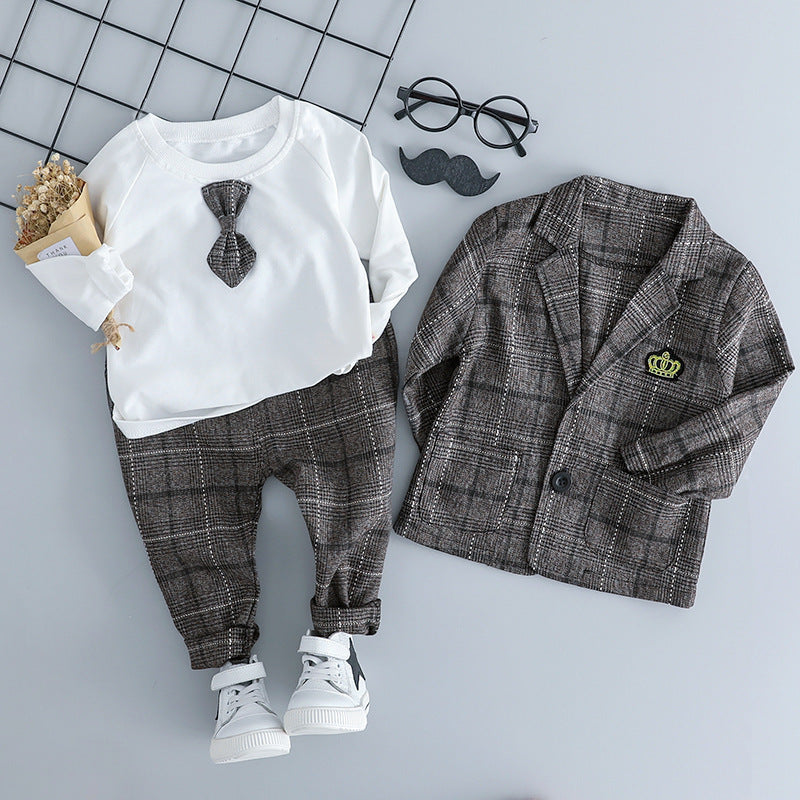 Boys' British Style Suit – Kids' 3-Piece Gentleman Outfit