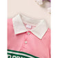 Toddler Girls 2-Piece Outfit – Colorblock Letter Print Sweatshirt & Pleated Skirt Set