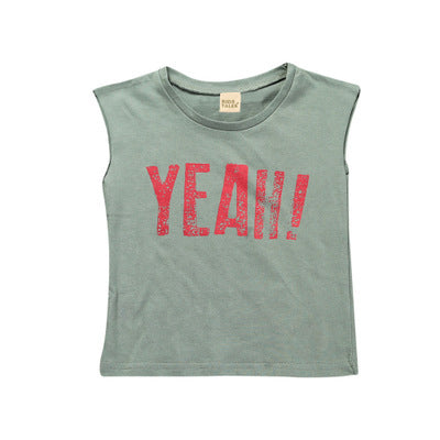 Children's Sleeveless T-Shirt – Lightweight Cotton Summer Tank Top for Kids