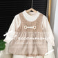 Baby Girl Dress Set – Long-Sleeve Round-Neck Outfit for Kids