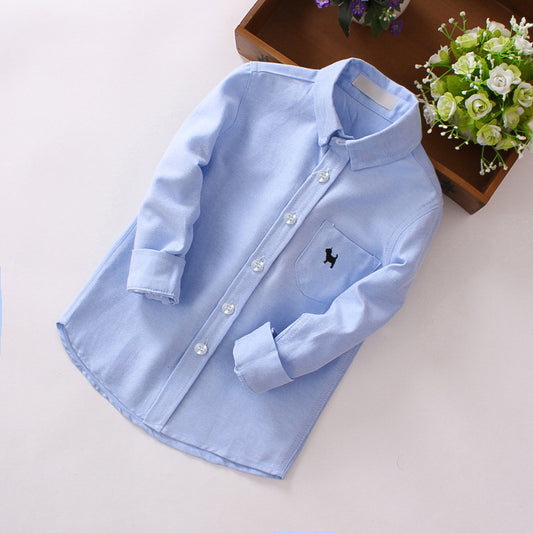 Boys Long-Sleeve Shirts – Casual Cotton Shirts for Children