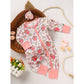 Adorable Infant Back to School Romper – Apple & Pencil Print Long Sleeve Jumpsuit Outfit
