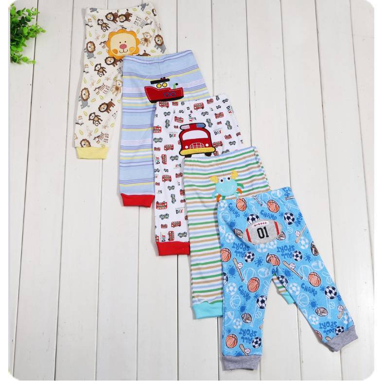 Kids Cartoon Print Leggings Set | 5-Piece Stretch Pants for Girls