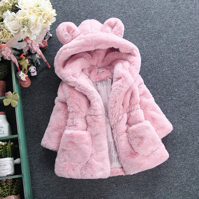 Girls Fur Coat –  Warm Autumn & Winter Jacket for Kids