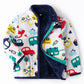 Kids’ Thick Fur Coat – Printed Winter Jacket with Zipper for Boys & Girls
