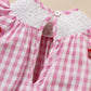 Infant Baby Girls Easter Bunny Smocked Dress – Embroidered Short Sleeve Summer Outfit