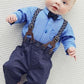 Boys Gentleman Suit Set – Kids Plaid Shirt with Vest & Pants Outfit