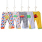 Kids Cartoon Print Leggings Set | 5-Piece Stretch Pants for Girls
