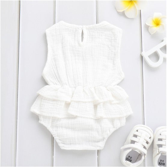 Baby Girl Pettiskirt Dress – Striped Sleeveless Party Outfit for Kids