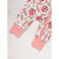Adorable Infant Back to School Romper – Apple & Pencil Print Long Sleeve Jumpsuit Outfit