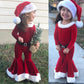 Kids Christmas Outfit – 3-Piece Winter Set with Shirt, Bell Bottoms & Hat