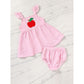 Kids Baby Girl Back to School Outfit – Ruffle Sleeve Top & Shorts Set