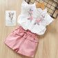 Kids Baby Girls Clothes – Short Sleeve T-Shirt & Pants Dress Set