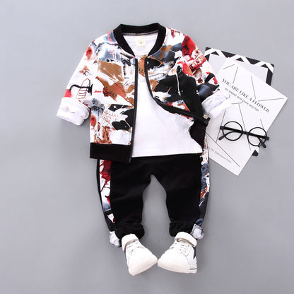 Boys' Autumn Three-Piece Suit – Stylish Children's Clothing for Boys, Formal & Casual Outfits