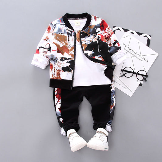 Boys' Autumn Three-Piece Suit – Stylish Children's Clothing for Boys, Formal & Casual Outfits