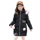 Girls' Cotton-Padded Winter Jacket – Warm Hooded Coat for Cold Weather